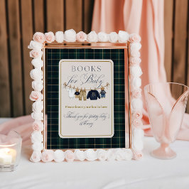 Luxsary  Bear Plaid Baby Shower Books ポスター