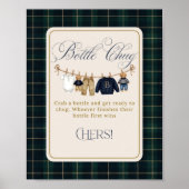 Luxsary Bear Plaid Baby Shower Bottle Chug ポスター (正面)