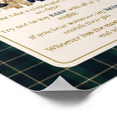 Luxsary Bear Plaid Baby Shower Dont Say Game ポスター (角)