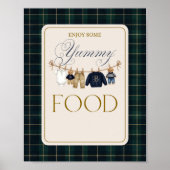 Luxsary  Bear Plaid Baby Shower Food Bar ポスター (正面)