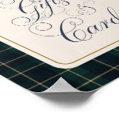 Luxsary  Bear Plaid Baby Shower Gift Card ポスター (角)