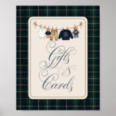 Luxsary  Bear Plaid Baby Shower Gift Card ポスター (正面)