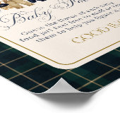 Luxsary  Bear Plaid Baby Shower Guess Baby Food ポスター (角)