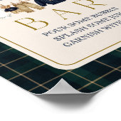 Luxsary  Bear Plaid Baby Shower Momosa Bar ポスター (角)