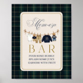 Luxsary  Bear Plaid Baby Shower Momosa Bar ポスター (正面)