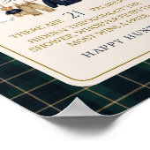 Luxsary  Bear Plaid Baby Shower Pacifier Hunt ポスター (角)