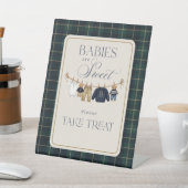 Luxsary  Bear Plaid Baby Shower Sweet Treat 台座サイン (インサイチュ)