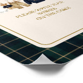 Luxsary Bear Plaid Baby Shower Wishes for Baby ポスター (角)