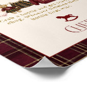 Luxsary Teddy Baby Shower Girl Plaid Bottle Chug ポスター (角)