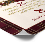 Luxsary Teddy Baby Shower Girl Plaid FInd Pacifier ポスター (角)