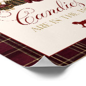 Luxsary Teddy Baby Shower Girl Plaid Guess Candies ポスター (角)