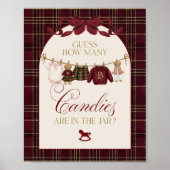 Luxsary Teddy Baby Shower Girl Plaid Guess Candies ポスター (正面)