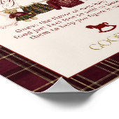 Luxsary Teddy Baby Shower Girl Plaid Guess Food ポスター (角)