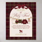 Luxsary Teddy Baby Shower Girl Plaid Guess Food ポスター (正面)