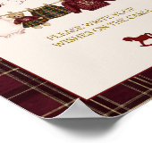 Luxsary Teddy Bear Baby Shower Girl Plaid Bow  ポスター (角)