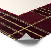 Luxsary Teddy Bear Baby Shower Girl Plaid Bow  ポスター (角)