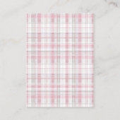 Luxsary Teddy Bear Pink Plaid Baby Girl Shower  エンクロージャーカード (裏面)