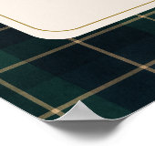 Luxsary Teddy Bear Plaid Baby Shower  ポスター (角)