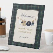 Luxsary Teddy Bear Plaid Baby Shower  台座サイン (インサイチュ)