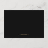 Luxuアールデコ結婚の黒いエンクロージャカード エンクロージャーカード (裏面)