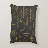 Luxurious 3D Gold Embossed Geometric Pattern  アクセントクッション (裏面(縦))