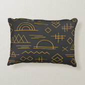 Luxurious 3D Gold Embossed Geometric Pattern  アクセントクッション (裏面)