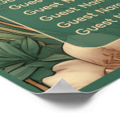 Luxurious Alphonse Mucha Art Nouveau Seating Chart ポスター (角)