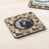 Luxurious Anemones Petal Vineyard Wedding コースター (左側)