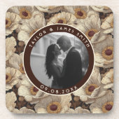 Luxurious Anemones Petal Vineyard Wedding コースター (正面)