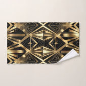 Luxurious Art Deco Geometric Gold and Black バスタオルセット (ハンドタオル)