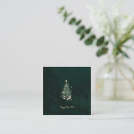Luxurious, artistic design with a festive tree エンクロージャーカード
