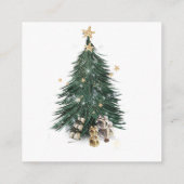 Luxurious, artistic design with a  festive tree エンクロージャーカード (裏面)