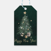 Luxurious, artistic design with a  festive tree ギフトタグ (正面)