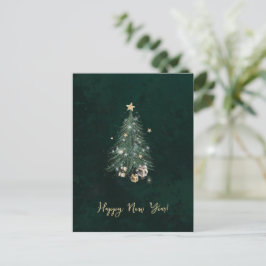 Luxurious, artistic design with a festive tree ポストカード