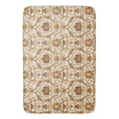 Luxurious Baroque Gold Ornament on Ivory バスマット (正面縦)