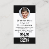 Luxurious Black and White hair stylist 3 photo 名刺 (裏面)