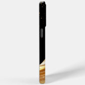 Luxurious black base & gold pearl name iPhone case Case-Mate iPhoneケース (裏面 / 右)