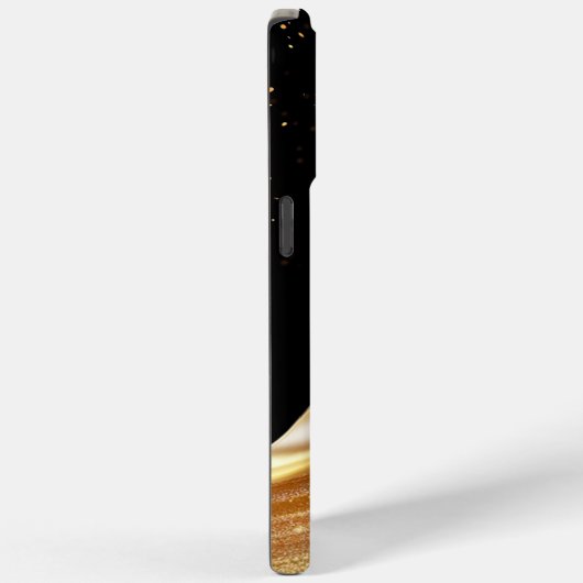 Luxurious black base & gold pearl name iPhone case Case-Mate iPhoneケース (裏面 / 右)