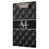 luxurious black design monogramed personalized   クリップボード (左)