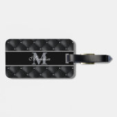 luxurious black design monogramed personalized   ラゲッジタグ (裏面横)