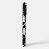Luxurious Black Marble with Gold Veins Case-Mate iPhoneケース (裏面 / 右)