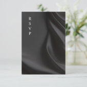Luxurious black satin wedding meal choices RSVP (スタンド正面)