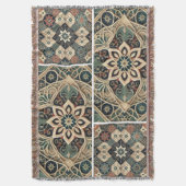 luxurious blanket with elegant geometric 🍁 スローブランケット (正面縦)