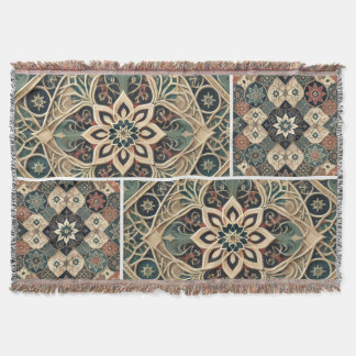 luxurious blanket with elegant geometric 🍁 スローブランケット