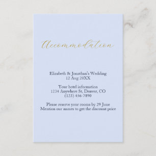 Luxurious Blue Wedding Suite エンクロージャーカード