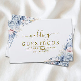 Luxurious Blue, White & Gold Wedding  ゲストブック