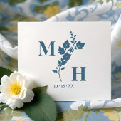 Luxurious Botanical Embellishment Wedding Initials ラバースタンプ