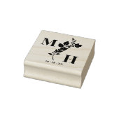 Luxurious Botanical Embellishment Wedding Initials ラバースタンプ (スタンプ)