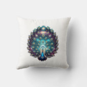 Luxurious Celestial Peacock Pillow Cover クッション (裏面)