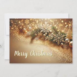 Luxurious Christmas Background with Golden Bokeh シーズンカード